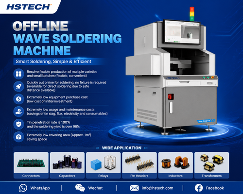 Laatste bedrijfsblogs HSTECH Offline Selective Wave Soldering Machine Een efficiënte PCB soldering oplossing