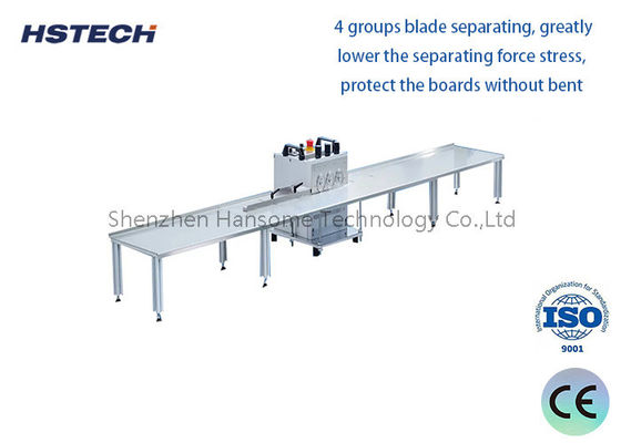 Goede prijs. High Speed 4 Group PCB Depaneling Equipment voor gladde en vervormingvrije scheiding online