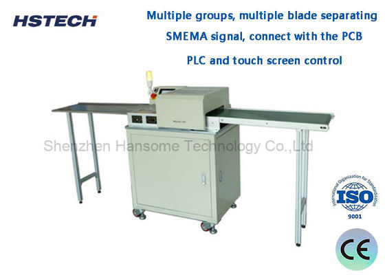 Goede prijs. PLC en touchscreen control SMEMA Signal Multiple Blade LED Strip Machine ontworpen voor de LED-verlichtingsindustrie HS-F380 online