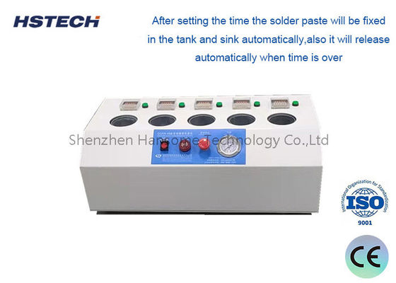 Goede prijs. Witte 5-tank soldeerpasta-opwarmmachine met automatisch alarmsysteem Online