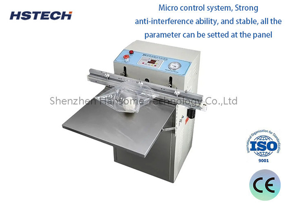 Goede prijs. Verpakkingsmachine met warm afdichting met vacuüm voor spoel-IC, opto-elektronische onderdelen, 5-10 mm afdichtingsbreedte, 1000 W online