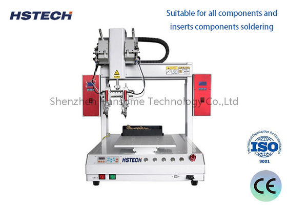 Desktop pcb automatische soldeermachine met dubbel tin voedingssysteem warmte Sink soldeerrobot