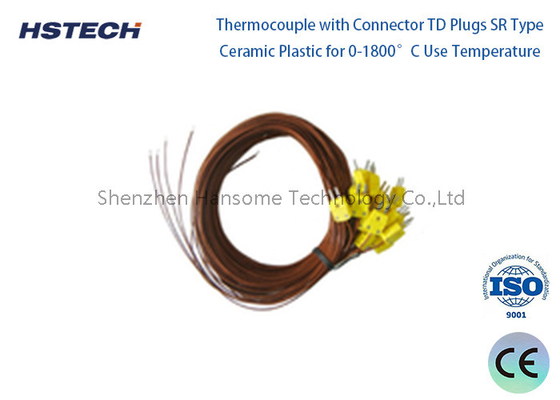Goede prijs. PtRh13-pT WRB R Thermocouple met connector TD Plugs SR Type Keramisch Plastic voor 0-1600°C Temperatuur online