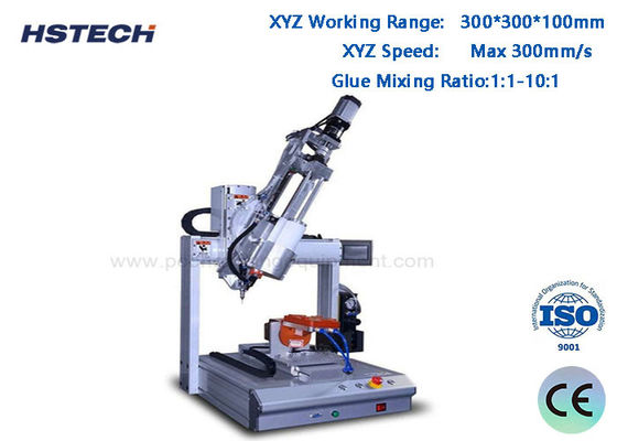 Goede prijs. 4-assige lijmdispenser met een herhalingsnauwkeurigheid van ±0,02 mm, een werkbereik van 300*300*100 mm en een lijmverhouding van 1:1-10:1 online