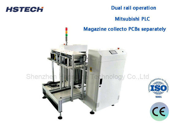 Dual Rail PCB Handling Equipment NG / OK PCB Unloader Standaard Hoogte HS-NK250