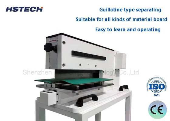 Goede prijs. Nieuwe toestand PCB-afsplitsingsapparatuur krachtige lage spanning V-snijd lineaire blad pneumatische pcb-separatie-machine HS-310 online