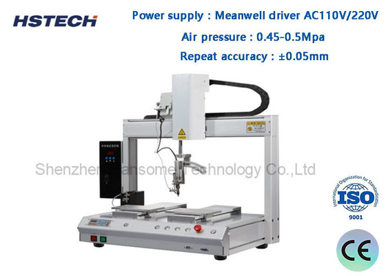Goede prijs. Eenkopige dubbelplatformtemperatuurregeling 5-assige automatische soldeerrobot HS-S5331R online