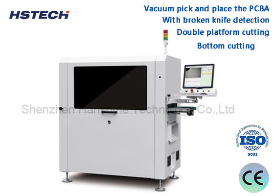Goede prijs. Double platform snijden met gebroken mes detectie Inline PCBA Router Machine HS-ARX-811 online