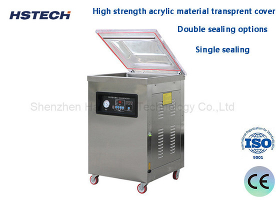 Goede prijs. Roestvrij staal Chamer hoge sterkte acryl materiaal Transprent Cover Big Chamber Vacuum Packing Machine online